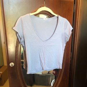 Blue crop top tee